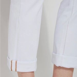 Lyses cropped boyfriend denim with pockets white